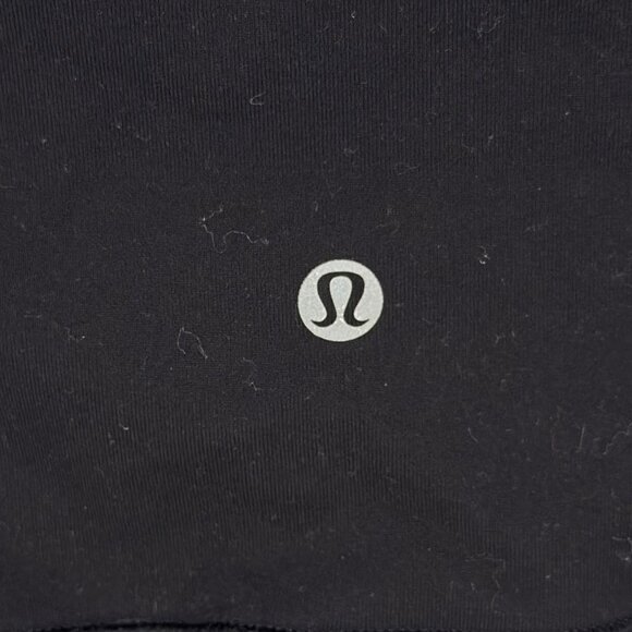 Lululemon Womens High Rise Black Ankle Length Leggings 26 Inseam Size 4 Logo - Picture 7 of 8